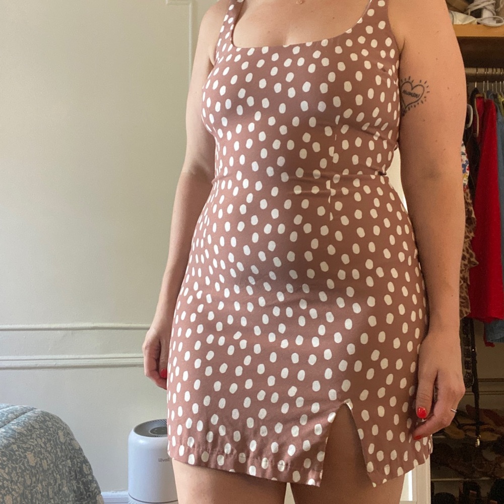 abercrombie polka dot mini-dress